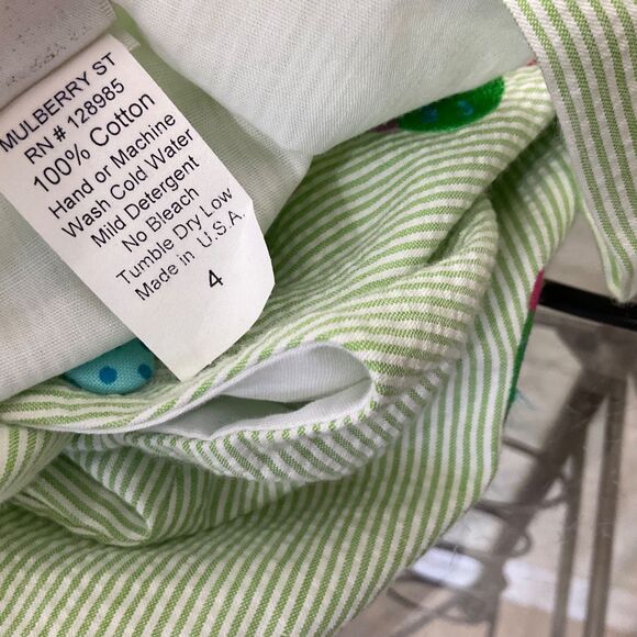 Mulberry St. Dress Little Girls Size 4 Jumper Dress Appliqué’ Turtles NWT! USA - Picture 5 of 9